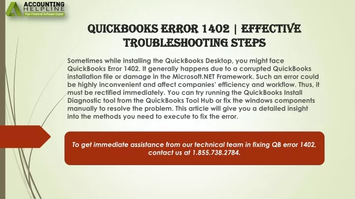 quickbooks error 1402 effective troubleshooting steps