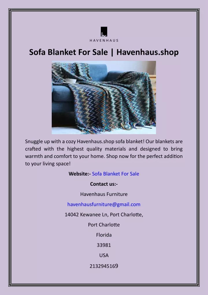 sofa blanket for sale havenhaus shop