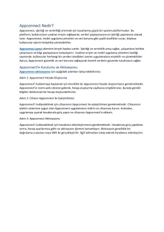 appconnect nedir appconnect nedir appconnect
