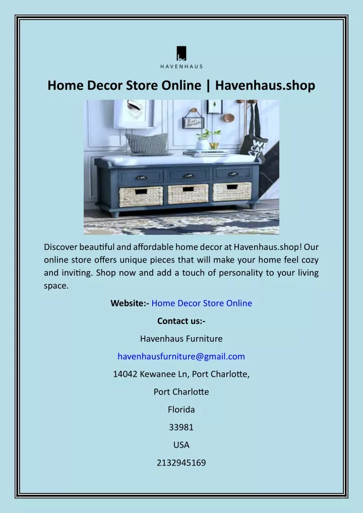 home decor store online havenhaus shop