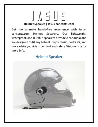 helmet speaker iasus concepts com