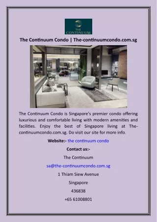 the continuum condo the continuumcondo com sg