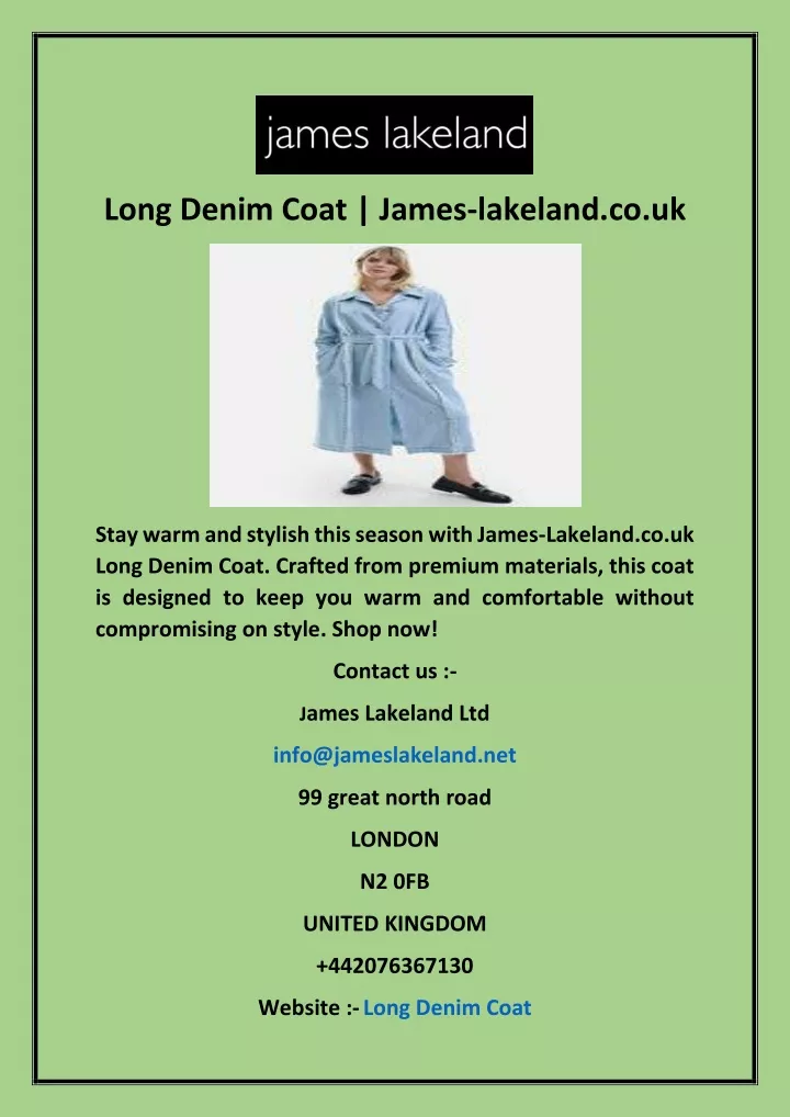long denim coat james lakeland co uk