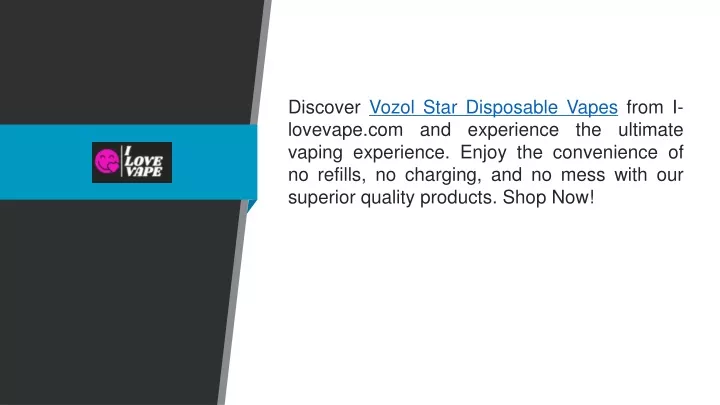 discover vozol star disposable vapes from