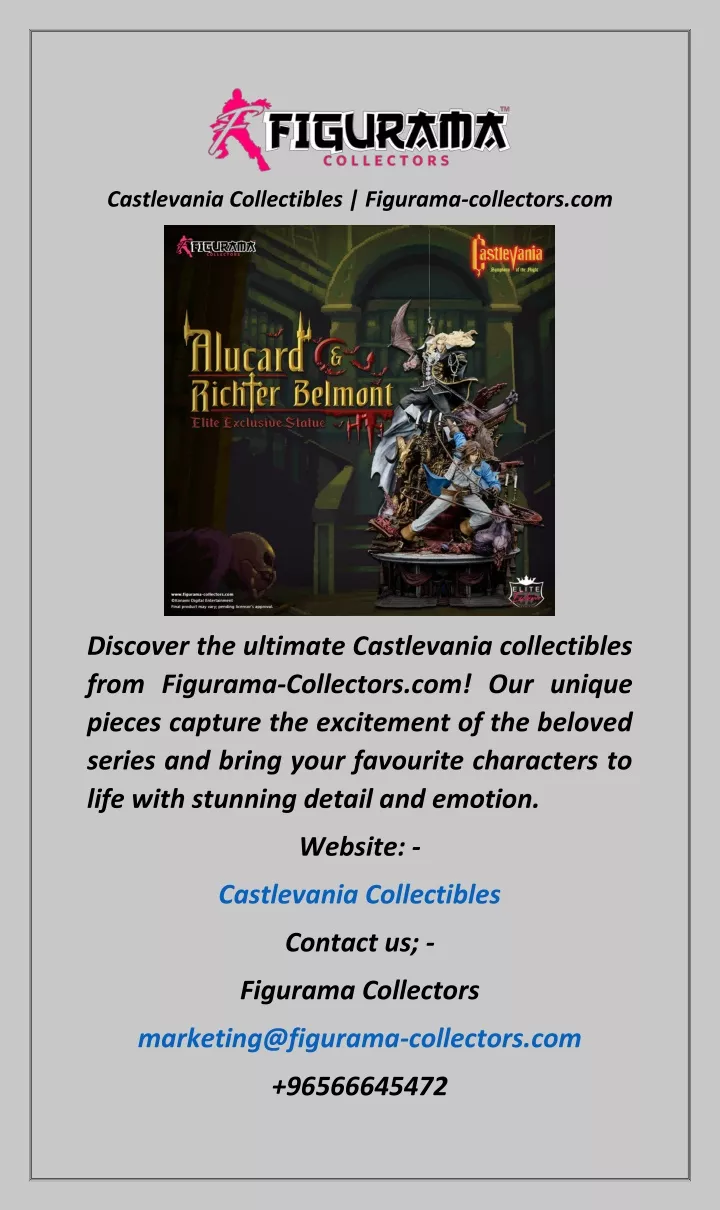 castlevania collectibles figurama collectors com