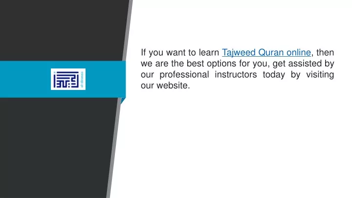 if you want to learn tajweed quran online then