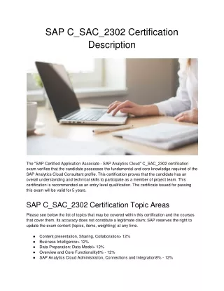 sap c sac 2302 certification description