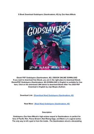Get (Now) Godslayers (Gearbreakers, #2) BY _ Zoe Hana Mikuta