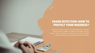Fraud detection How to protect your business