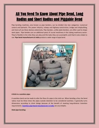 all you need to know about pipe bend long