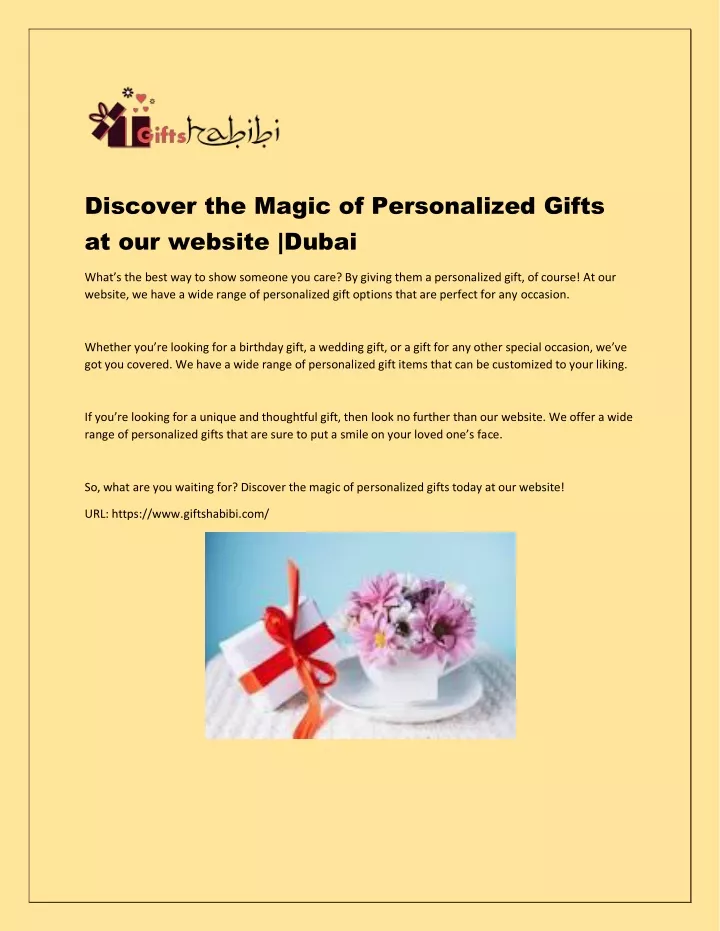 discover the magic of personalized gifts