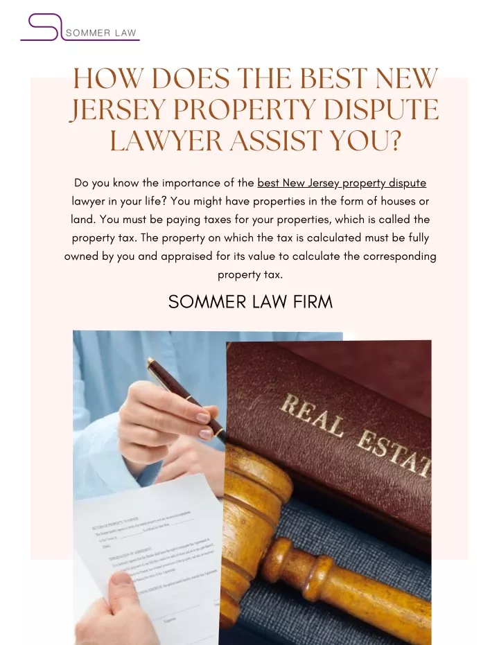 how does the best new jersey property dispute