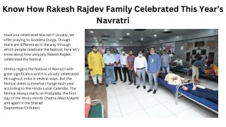 know how rakesh rajdev family celebrated this