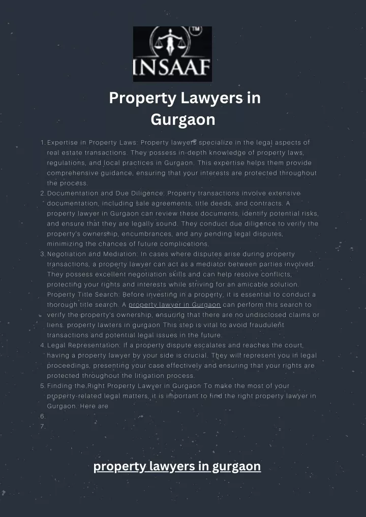 property lawyers in gurgaon