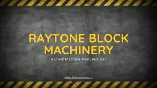 Upgrading Your Brick Manufacturing Process with Raytone Block Machinery