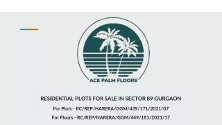 RESIDENTIAL PLOTS FOR SALE IN SECTOR 89 GURGAON