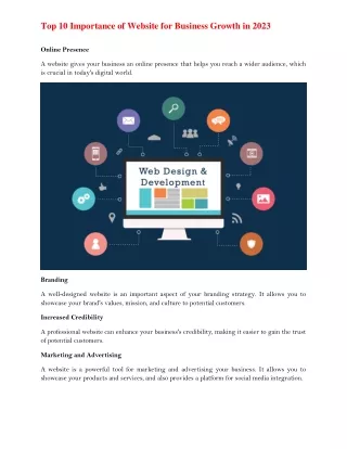 top 10 importance of website for business growth