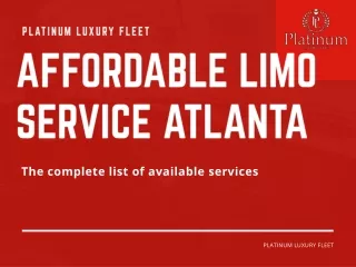 Get the Affordable limo service in atlanta | Platinum Luxury Fleet