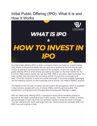 Initial Public Offering (IPO)  What It Is and How It Works