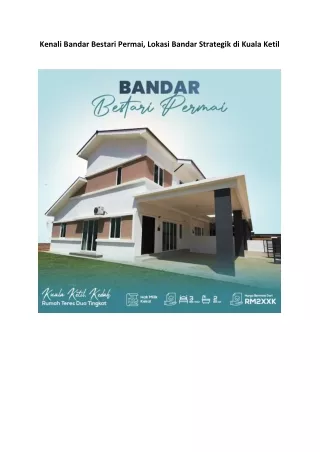 kenali bandar bestari permai lokasi bandar