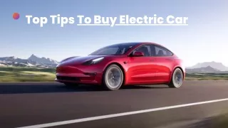 Top Tips To Buy Electric Cars
