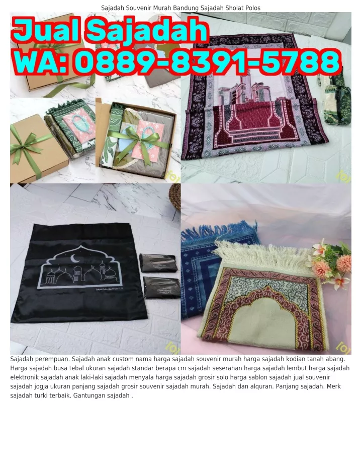 sajadah souvenir murah bandung sajadah sholat