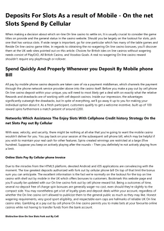 Casino Pay By Phone: It's Not As Difficult As You Think