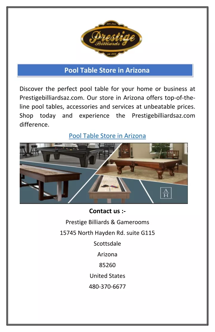 discover the perfect pool table for your home