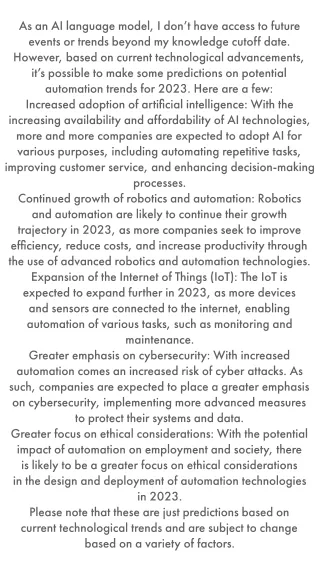 Automation trends in 2023