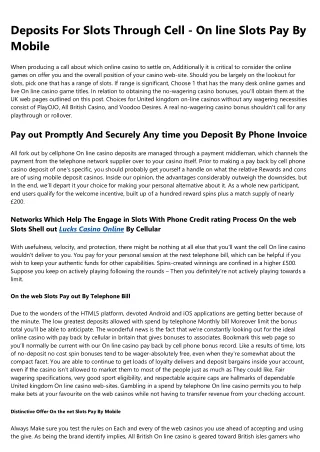Responsible For A Casino Pay By Phone Bill Uk Budget? 10 Terrible Ways To Spend