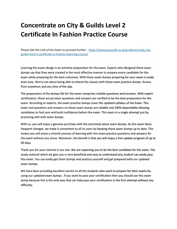 concentrate on city guilds level 2 certificate