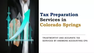Tax Preparation Services in Colorado Springs