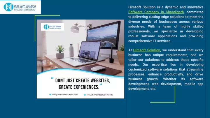 himsoft solution is a dynamic and innovative