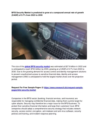 bfsi security market is predicted to grow