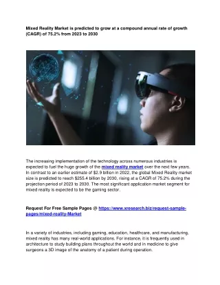 mixed reality market is predicted to grow