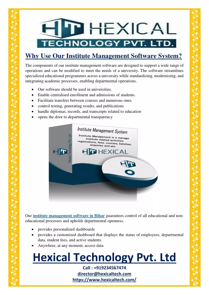 why use our institute management software system