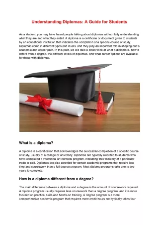 Understanding Diplomas_ A Guide for Students