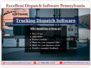 excellent dispatch software pennsylvania