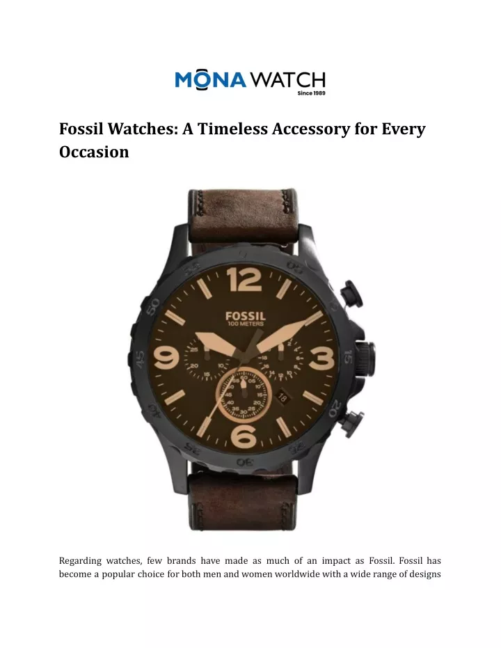 fossil watches a timeless accessory for every
