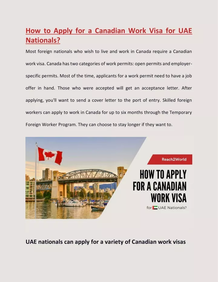 how to apply for a canadian work visa