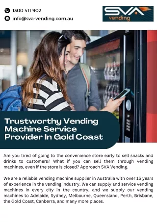 Trustworthy Vending Machine Service Provider In Gold Coast