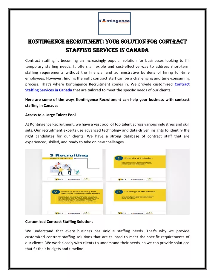 kontingence recruitment your solution for contr