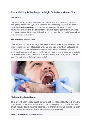 teeth cleaning in sambalpur