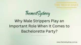 Why Male Strippers Play an Important Role When It Comes to Bachelorette Party?