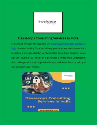Devsecops Consulting Services in India