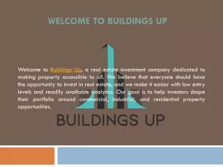 welcome to buildings up