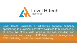Professional Web Marketing Company - Level Hitech