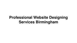 Professional Website Designing Services Birmingham