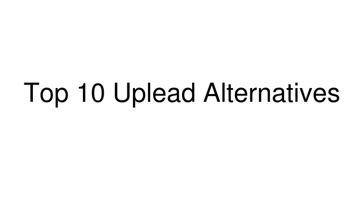 top 10 uplead alternatives