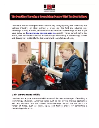 The Benefits of Pursuing a Cosmetology Course -What You Need to Know